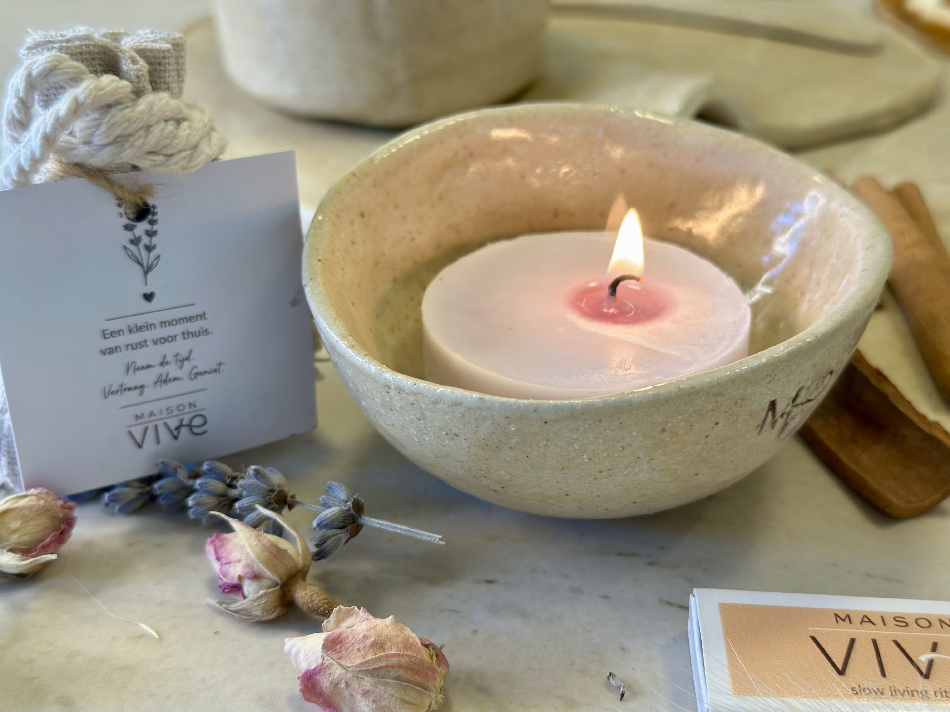 Vive Light keramische theelichthouder